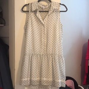 Cupcakes & Cashmere White Collared Dress